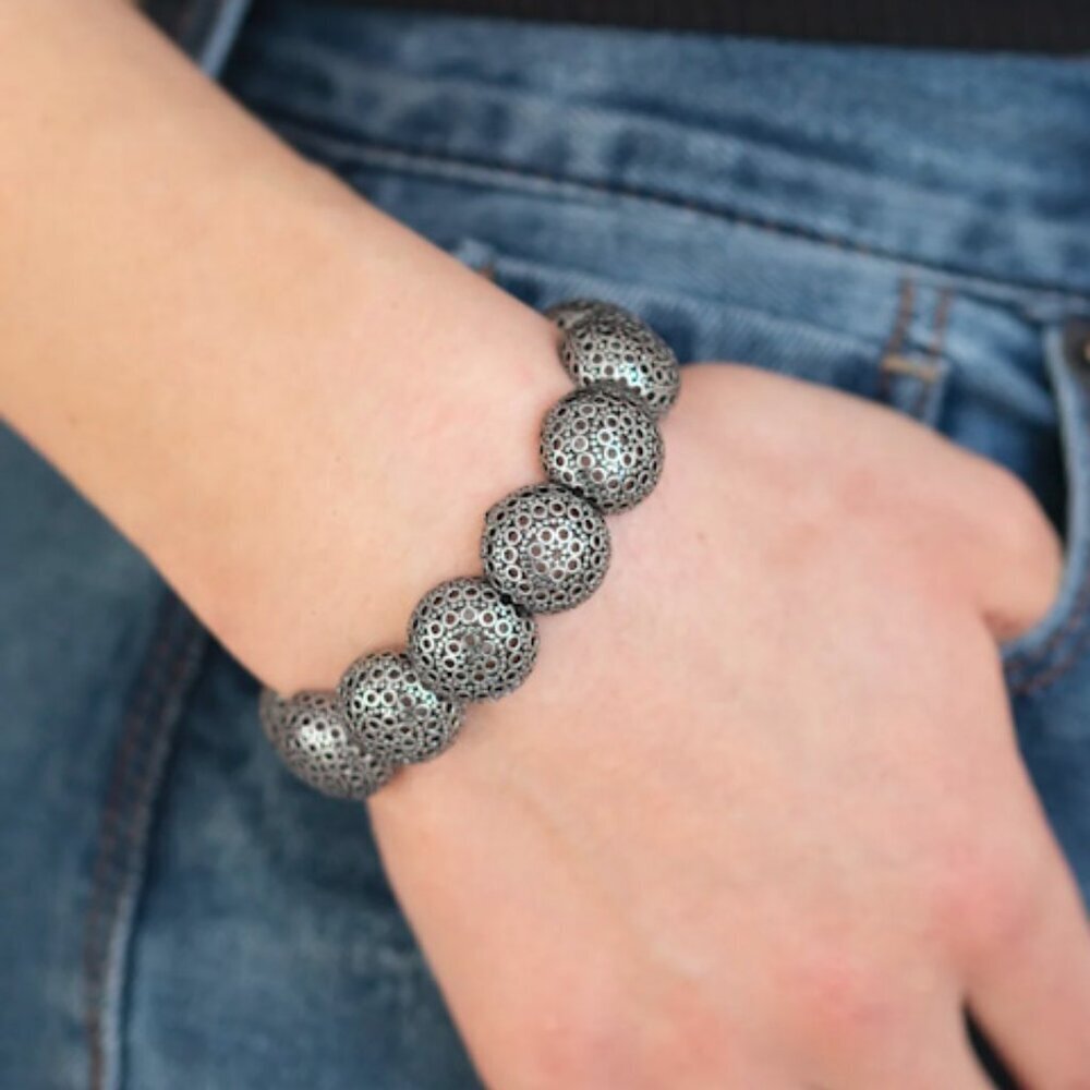 Paparazzi Jewelry - Obviously Ornate - Silver Bracelet - Vintage